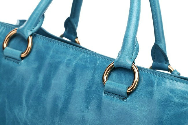 2014 Prada bright Leather Tote Bag for sale BN2533 light blue